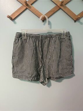 A New Day Black Gingham Drawstring Shorts
